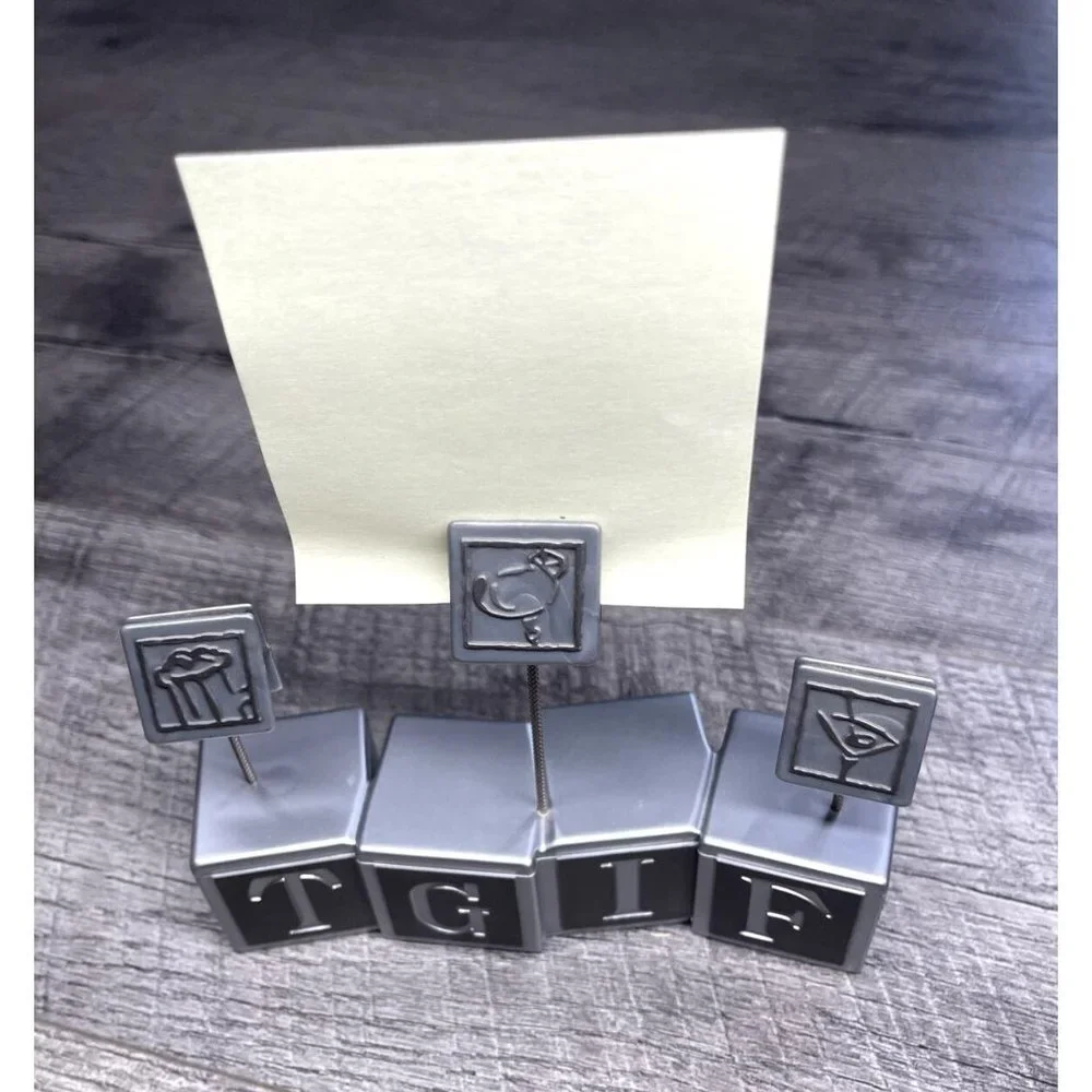 Vintage TGI‎ Fridays Restaurant Block Menu Holder Display Clips Hard Plastic 80s